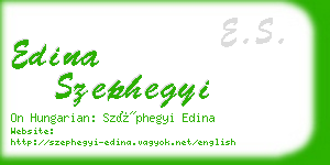 edina szephegyi business card